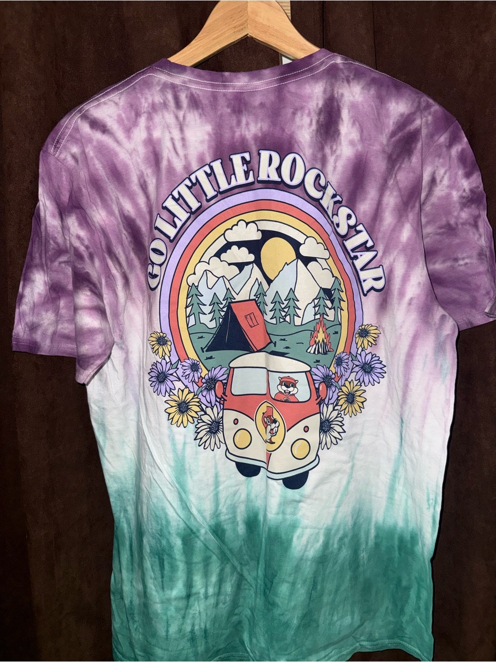 BUC-EE’S  Purple & Green Tie-Dye Graphic Short Sleeve Tee